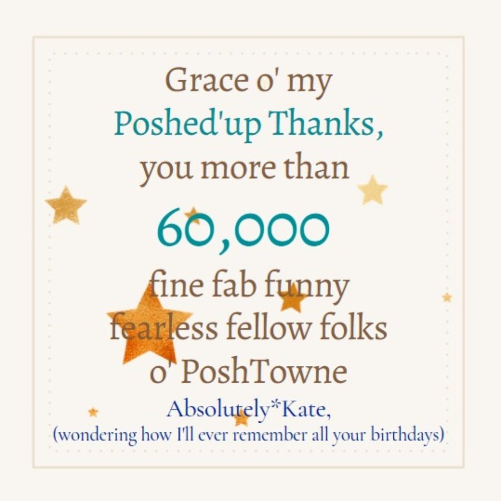 YOWZA!  Over 60,000 Hearty THANKS right backatcha!